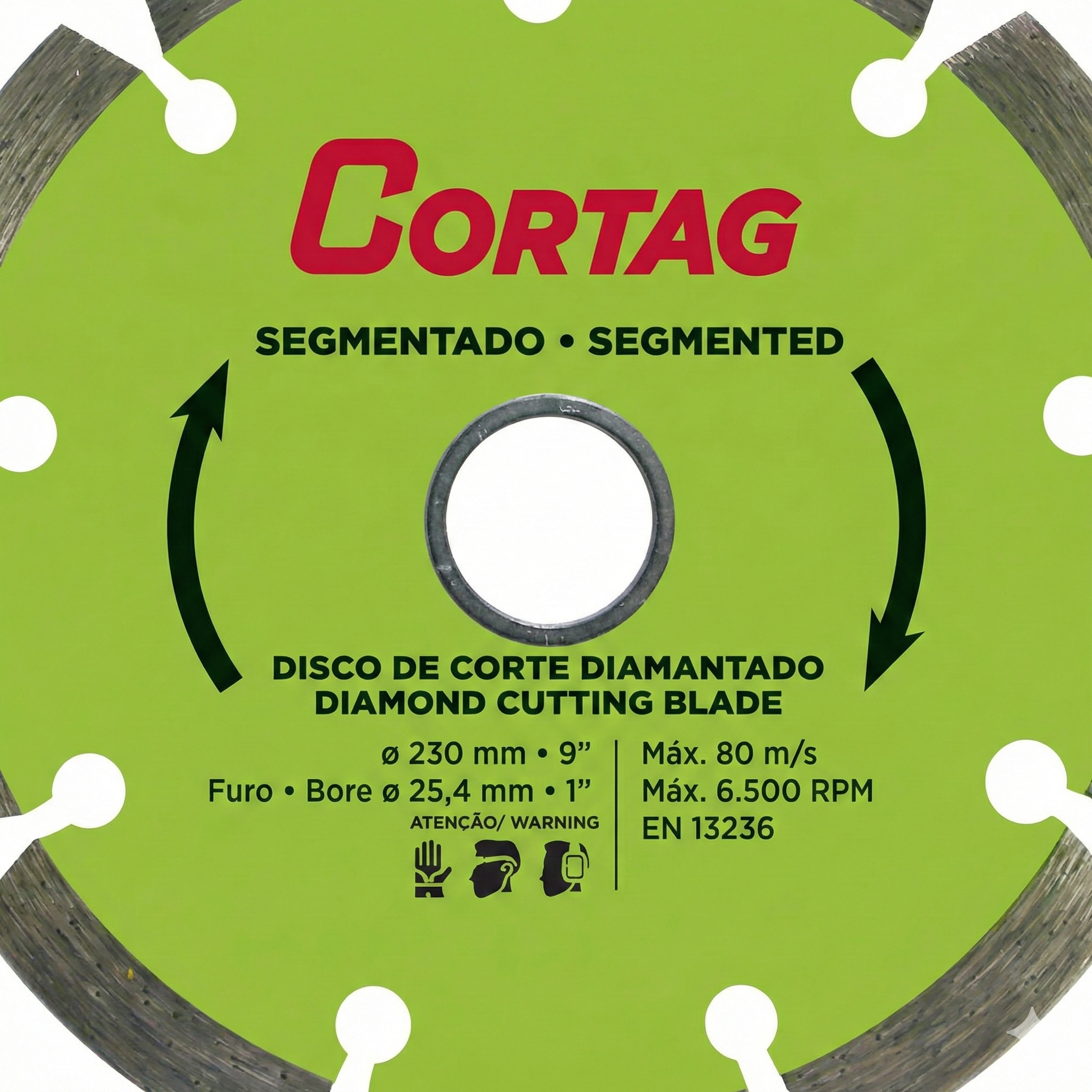 Disco Diamantado Segmentado 230mm Cortag para Concreto e Alvenaria