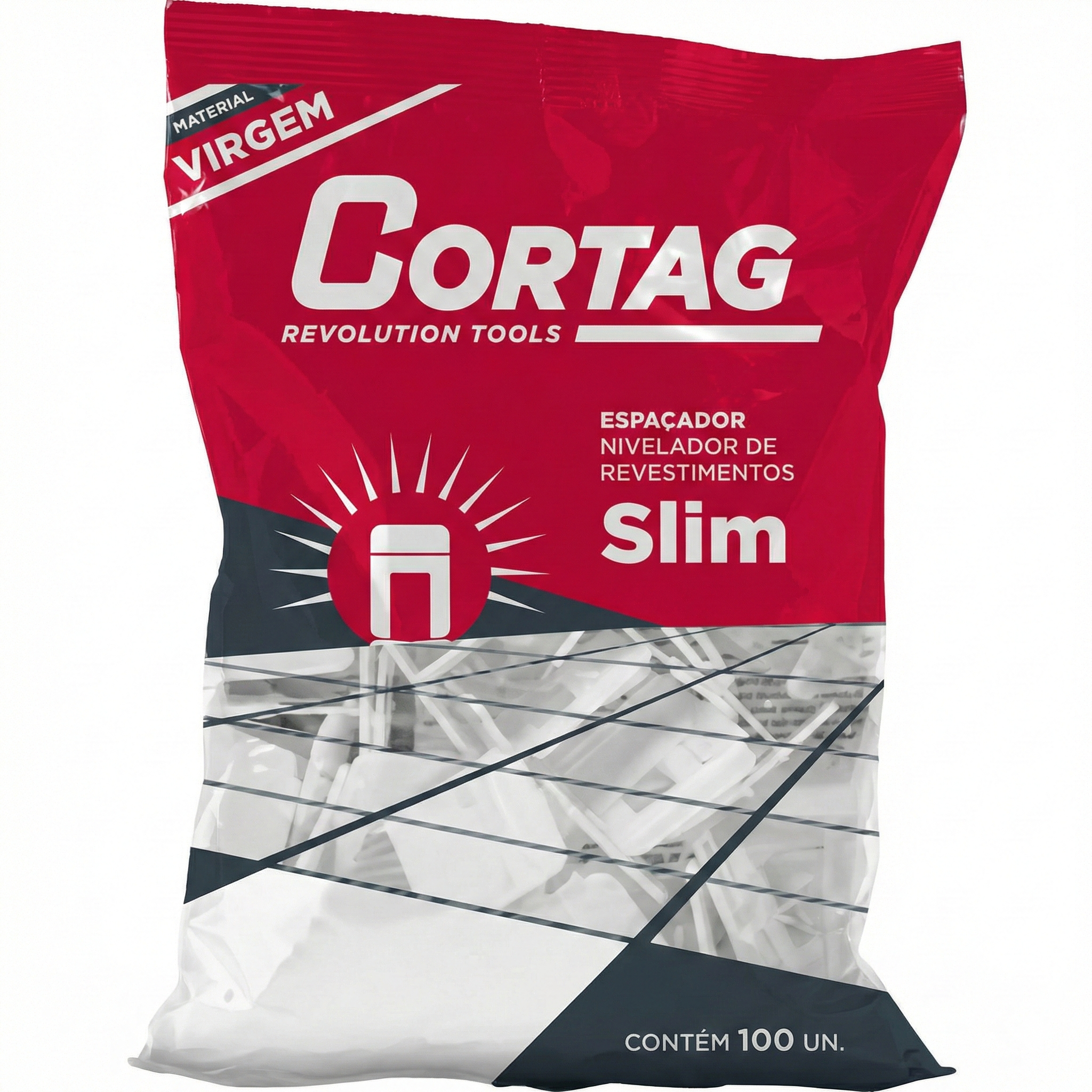 Espaçador Nivelador Slim Cortag 1,5mm e 2mm 100un