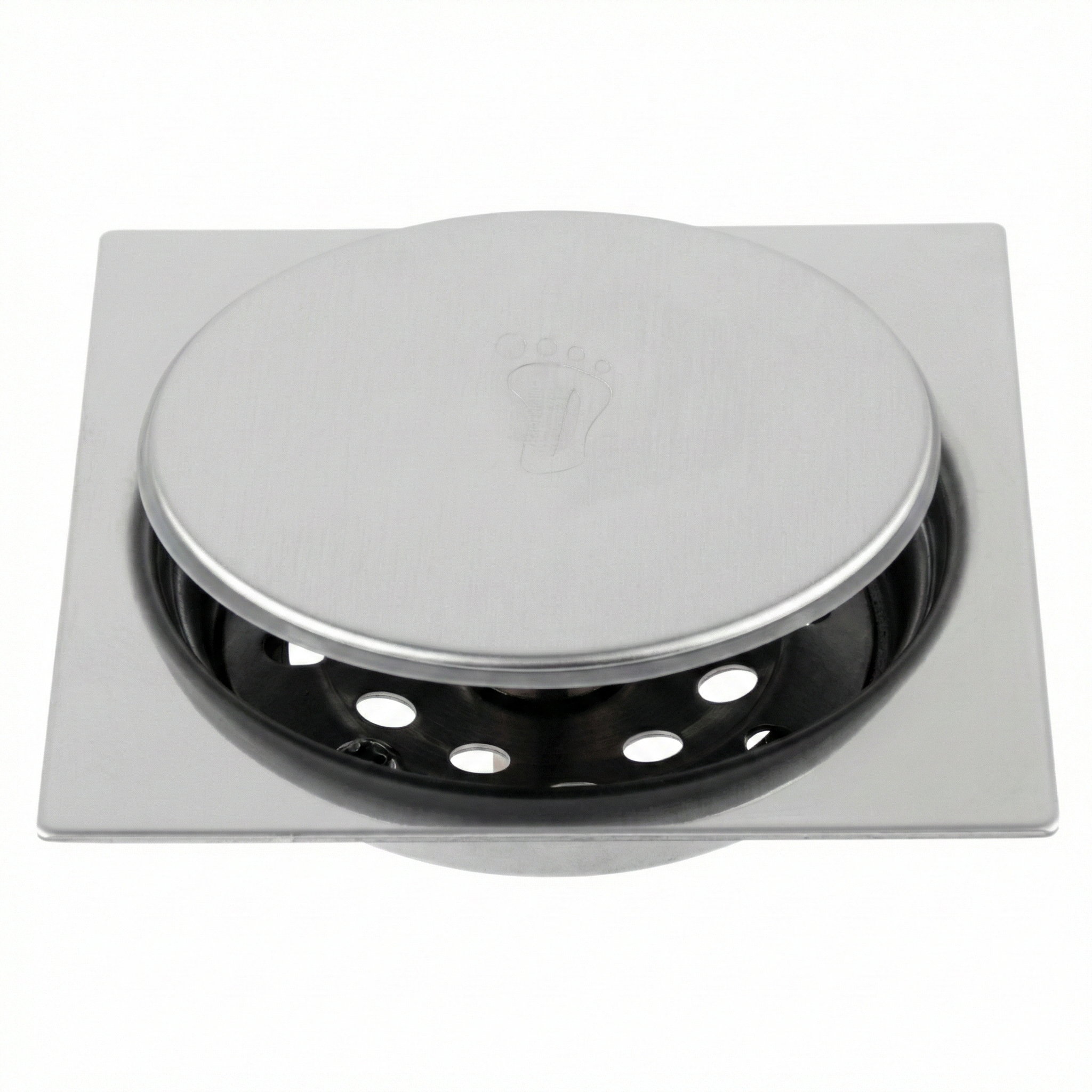 Ralo Click Up Inteligente Inox Quadrado Leão Metais (Opções: 10x10cm ou 15x15cm)