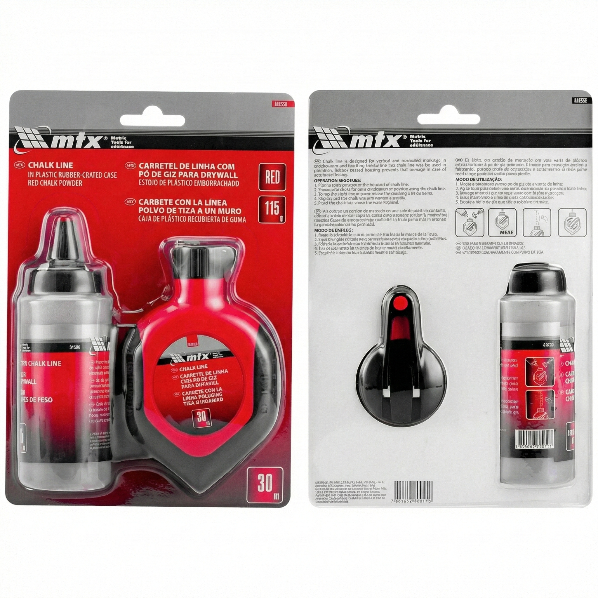 Kit Giz de Linha para Marcação 30 Metros MTX