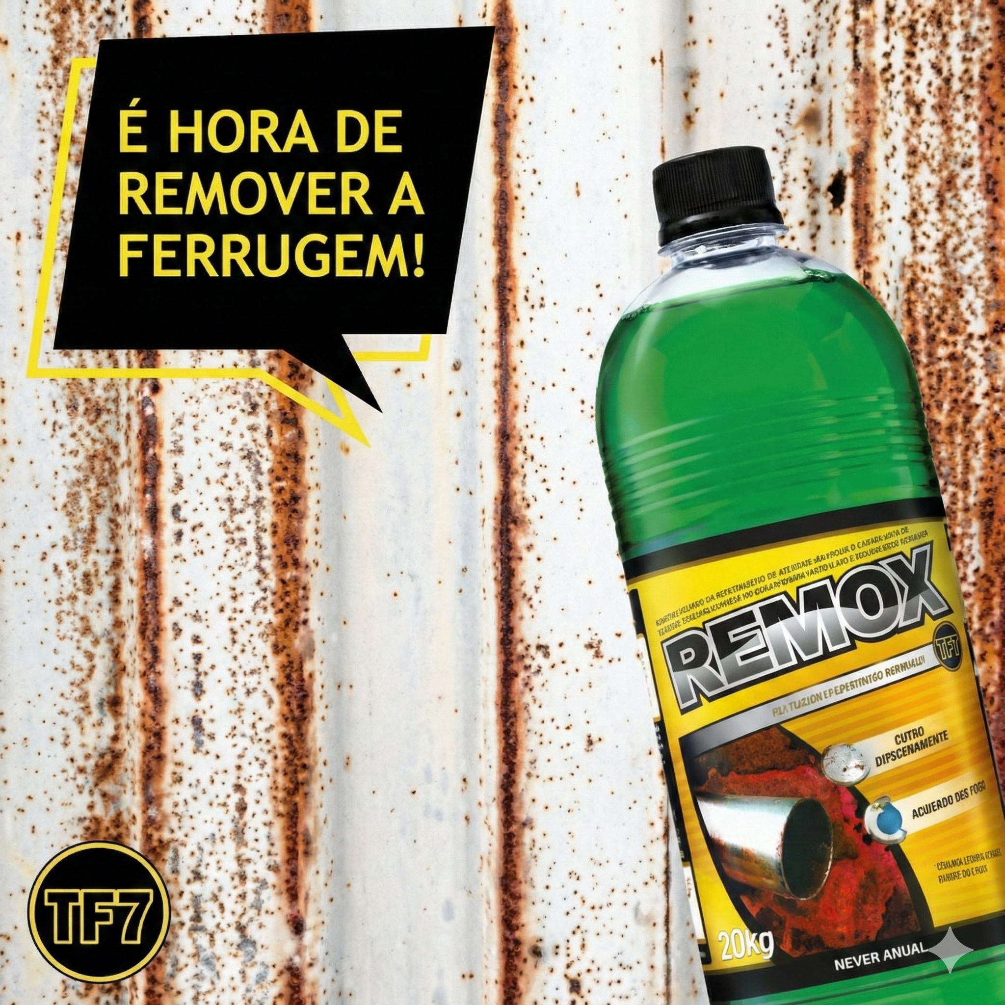 Removedor Neutralizador de Ferrugem Remox para Metais 1 Litro