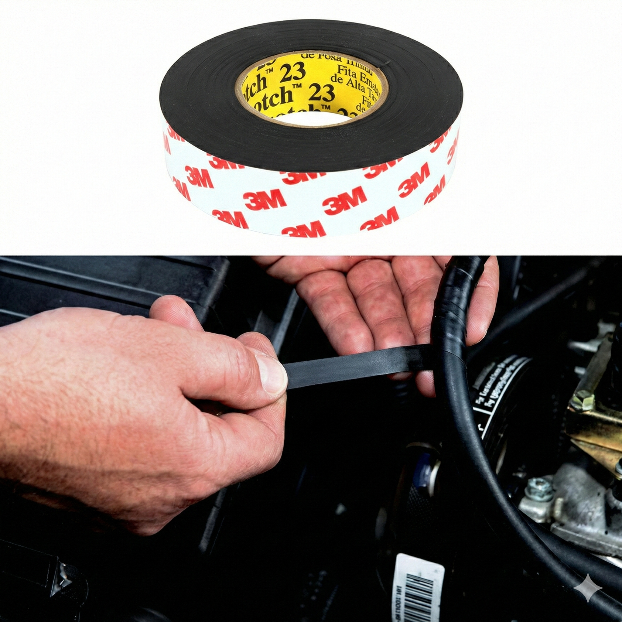 Fita Isolante 3M Scotch 23 Auto Fusão 19mm - Profissional Alta Tensão 69kV - 2m, 5m ou 10m