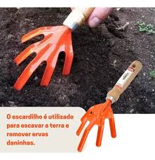 Kit Jardinagem E Horta Conjunto Max 3 Peças Cabo De Madeira